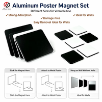 Kit de feuilles magnétiques autocollantes en caoutchouc, système de fixation murale sans perçage pour panneaux photo métalliques et affiches par sublimation
