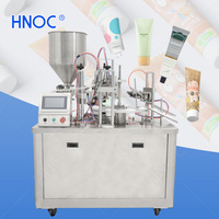 Machine de remplissage de crème à deux couleurs semi-automatique HNOC pour tube, avec scellage thermique par ultrasons