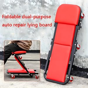 Nhiệm vụ nặng nề có thể gập lại Z dây leo ghế Lăn Cơ khí nhà để xe 2 trong 1 băng ghế làm việc - Product Image 6