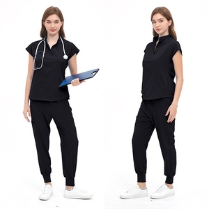 Woven Dobby Fabric Short-Sleeved Scrub <strong>Suit</strong> Accessories for Pet Hospitals Dentists Surgical Nurses Medical Staff-ODM <strong>Supply</strong> - Product Image 4