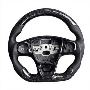 พวงมาลัยกีฬาหุ้มหนังคาร์บอนฟอร์จ พร้อมจอ LED แสดงผลแบบปรับอุณหภูมิได้ สำหรับรถฟอร์ด ฟิวชั่น เฟียสต้า เอ็กซ์พลอเรอร์ โฟกัส Mk3/<span class=keywords><strong>Mk2</strong></span>/Mk7/S550 - Product Image 1