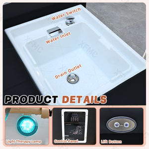 Table de massage électrique thaïlandaise pour lavage des cheveux Tête de spa pour thérapie par la circulation de l'eau Lit pour cils Pédicure Shampooing Bol Lit avec cuiseur vapeur - Product Image 4