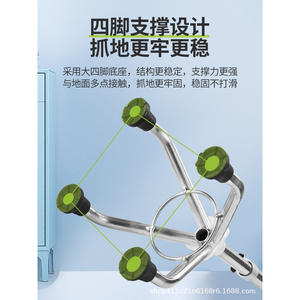 Bastones de Caminar Telescópicos para Adultos, Venta al por Mayor de Fábrica, Acero Inoxidable, Cuatro Patas, Altura Ajustable, Antideslizantes para Personas Mayores - Product Image 4