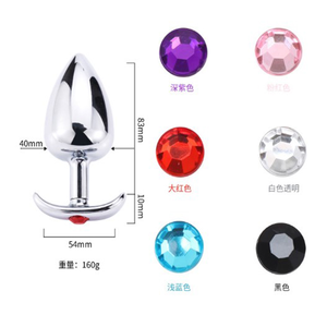 Ensemble de 3 bouchons anaux en cristal, bijoux, forme d'ancre de bateau, métal, acier inoxydable, aluminium, jouets sexuels - Product Image 5