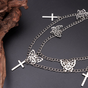 Chaîne de chaussures double papillon en alliage de zinc, accessoire de mode unisexe pour bottes, usage quotidien - Product Image 4