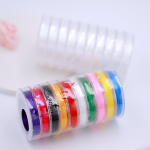 Cordon élastique plat en cristal coloré de 0,8 mm, fil Duke, cordon élastique plat, accessoires de bricolage, fil pour la fabrication de bijoux - Product Image 2