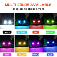 TGZ T10 2SMD Télécommande LED W5W Rock Lights Kit 194 Car Dome Light Switch 168 RGB Strobe Flash Steady-on Color Fading Bulb