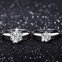 Frauen Hochzeits schmuck Kupfer Material Verlobung sring Diamant Paar Ring für Männer und Frauen