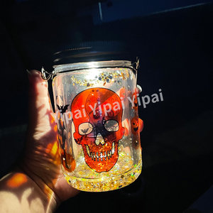 11oz étanche suspendu extérieur cour arrière-cour piscine décor blanc sublimation double paroi verre pré-percé boule à neige décorations lumière solaire - Product Image 3