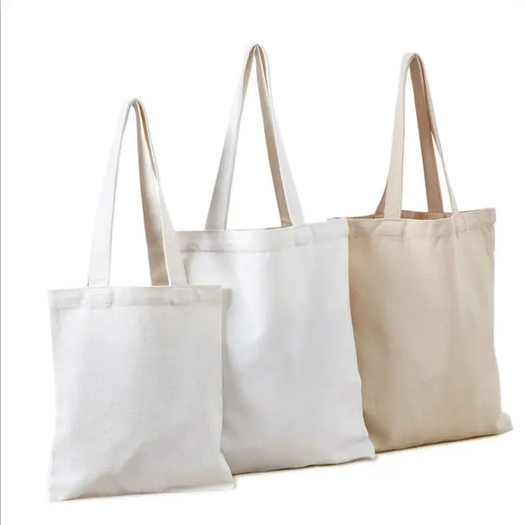 Горячая Распродажа, сумка-тоут, заготовки 12 унций, полиэфир, белая холщовая сумка для покупок, сублимационная Сумка-тоут