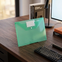 Carpeta de Archivos con Bolsillos de Plástico, Carpeta de Archivos Transparente de Plástico, Bolsa de Transporte de Documentos de Polipropileno