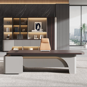 <span class=keywords><strong>Escritorio</strong></span> Ejecutivo de Lujo Ligero y Elegante con Silla, Diseño Moderno y Simple, Origen China, <span class=keywords><strong>Escritorio</strong></span> en Forma de L - Product Image 3