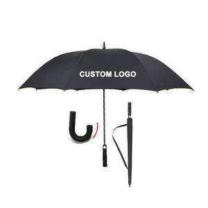 Promotional Cheap Wholesale Semi-automatic Straight Branded <b>WindProof</b> Golf <b>Umbrellas</b> with Printing logo - Product Image 6