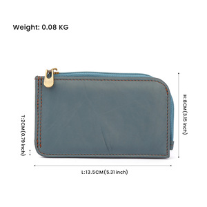 Nuevo monedero con ranura para múltiples tarjetas Rfid, tarjetero corto plegable Simple, billetera Retro de cuero de vaca de grano superior para mujer - Product Image 2