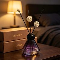 Bouteilles de diffuseur à roseaux de luxe de 100 ml, prêtes à être expédiées, en verre épais conique, vides, pour l'aromathérapie à domicile et au bureau