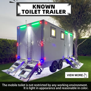 <span class=keywords><strong>WC</strong></span> mobile et remorque sanitaire moderne, toilettes portables avec douche pour le camping, la construction et les activités de plein air - Product Image 4