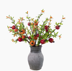 Branches artificielles de grenade réalistes <span class=keywords><strong>à</strong></span> fendre, style INS, pour bricolage mariage et automne - Product Image 1