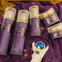 Juego de botellas de vidrio de lujo para cosméticos, frasco de crema de vidrio vacío y bomba de pulverización, conjunto de cuidado de la piel, loción de crema facial