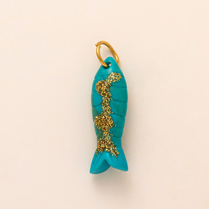 Nouveaux pendentifs en forme de poisson en acier inoxydable, Europe Amérique ; accessoires <span class=keywords><strong>DIY</strong></span>, plaqué or 18 carats par électrolyse sous vide, style vintage - Product Image 2