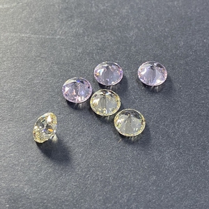 Gemme HQ 100 sfaccettate taglio rotondo giallo <span class=keywords><strong>e</strong></span> <span class=keywords><strong>rosa</strong></span> CZ 1.2cts 7mm sintetico Wuzhou zircone cubico in vendita - Product Image 2