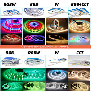Tira de Iluminación LED <span class=keywords><strong>2835</strong></span>, 120 LED, 24 V, 12 W, Bajo Voltaje, IP67, Control Remoto, Regulable, 2700 K-6000 K, CRI90 - Product Image 5