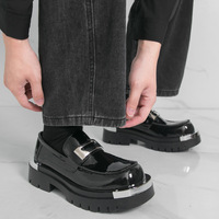 Chaussures pour hommes 2026 de grande taille, style international, à prix abordable, mocassins en cuir à enfiler, tendance, décontractés, à semelle épaisse et rehaussants