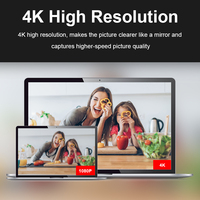PC için 2160P 4K Ultra Yüksek Çözünürlüklü Web Kamerası, Çevrimiçi Dersler, Canlı Yayınlar, Ev Masaüstü Web Kamerası için Özel CMOS Sensörlü