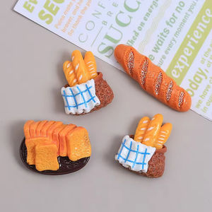 <span class=keywords><strong>Pan</strong></span> Tostado de Resina al por Mayor, Ecológico, de Dibujos Animados, Comida en Miniatura, Desayuno, Bocadillo, Postre, Decoración - Product Image 3