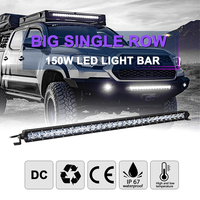 Barre lumineuse LED à une rangée 150W DC 12V-24V 26 pouces pour toit de voiture/véhicule tout-terrain/camion de chantier IP67 étanche 5000 Lumens