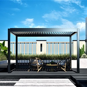 Ideas de Pérgolas Modernas de Aluminio Personalizadas, Kits de Toldos de Pérgola con Techo Retráctil de Láminas Fácil de Ensamblar - Product Image 4