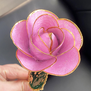 Regalo di san valentino Bar-bie rosa scintillio Glitter oro 24k rosa rosa fresca immersa in oro 24k regali di Rose conservati in oro 24k - Product Image 2