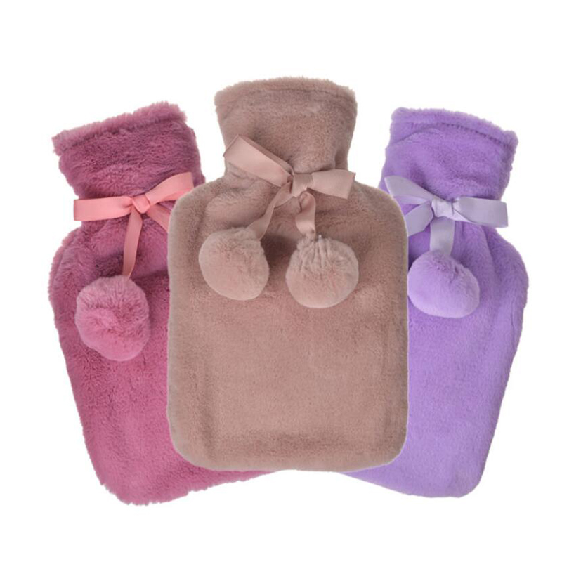 faux fur hot water bottle cover customized color for bottle cover soft covers