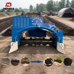 Máquina volteadora de compost usada de alta rentabilidad, totalmente hidráulica, tipo oruga, equipo de fabricación de fertilizantes orgánicos de <span class=keywords><strong>segunda</strong></span> <span class=keywords><strong>mano</strong></span> - Product Image 1