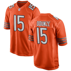 Maillots de football américain personnalisés 2026 Chicago – Tenues brodées pour jeunes avec logos – Vêtements de sport orange - Product Image 2