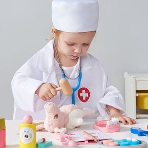 43PCS Children Medical Wood Pretend Play Gift Kit Educational <b>Toy</b> <b>Doctor</b> <b>Set</b> for Toddlers 5-7 Years Old Beautiful Color Box - Product Image 2