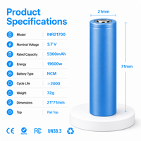Batterie lithium INR21700-53G 3.7V 5300mah pour batterie externe, stockage d'énergie numérique 3C, outils électriques, moto électrique