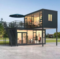 Casa Prefabricada de Dos Pisos, Moderna, de Bajo Costo y Rápida Instalación, con Estructura de Acero, para Uso Residencial, con 3 Dormitorios, Estilo Villa, con Certificación CE