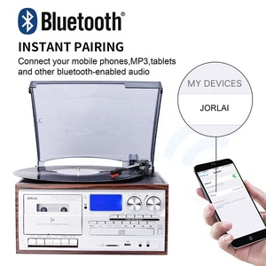 Giradischi All-in-One con Altoparlanti Esterni, <span class=keywords><strong>Radio</strong></span> AM/FM, Bluetooth e Lettore di <span class=keywords><strong>Cassette</strong></span> - Product Image 4