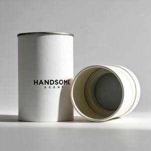 عبوات فاخرة ومخصصة من الورق المقوى الأسطواني لمستحضرات التجميل والعطور والزيوت العطرية للعلاج بالروائح، أنابيب ورقية بيضاء - Product Image 4