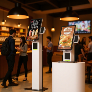 Kiosque de paiement interactif en libre-<span class=keywords><strong>service</strong></span> HongNuo 21,5 pouces avec lecteur de carte NFC, scanner QR, kiosque de commande automatique pour solution de restaurant - Product Image 5