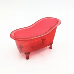 Ruipack oem חם-מכירת צבע אדום שקוף פלסטיק מיני אמבטיה לאריזת שמפו