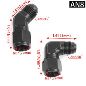 Adaptateur en alliage d'aluminium à 90 degrés AN4-12 pour système de refroidissement d'huile automobile - Product Image 5