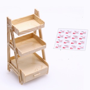 Xicheng casa de muñecas Mini simulación <span class=keywords><strong>supermercado</strong></span> gabinete almacenamiento estante de exhibición miniatura soporte de flores muebles modelo O - Product Image 6