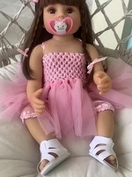 Boneka Bayi Reborn Grosir 55cm 22 Inch, Boneka Realistis Silikon Vinyl, Bayi Perempuan Baru Lahir, Boneka Kustom Realistis
