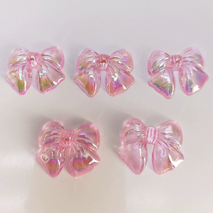 Accesorios DIY: Adornos de Nudo de Mariposa Planos Coloridos, Cabujones Iridiscentes de Nudo de Mariposa para Manualidades - Product Image 4