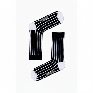 CARNAVAL Crew <b>Socks</b> <b>Women</b> Colorful Nylon <b>White</b> Vertical Stripe Pattern Breathable Custom Logo 37-44 Size for Daily Use Summer - Product Image 2