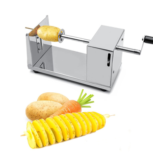 Tagliapatate manuale Tornado a spirale in acciaio inossidabile riutilizzabile macchina per frutta e verdura per patate arricciate - Product Image 5