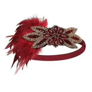 Carnival Belly Dance Handmade Party Beautiful In Colors Cocktail Feather Headwear Arm Bands