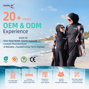 <span class=keywords><strong>Costume</strong></span> <span class=keywords><strong>da</strong></span> <span class=keywords><strong>Bagno</strong></span> <span class=keywords><strong>Musulmano</strong></span> ODM per Donne con Logo Personalizzato, Maniche Lunghe, Copertura Totale, 2 Pezzi, Burkini Modesto - Product Image 6