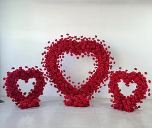 Arco Floreale a Forma <span class=keywords><strong>di</strong></span> Cuore per Proposta <span class=keywords><strong>di</strong></span> Matrimonio, Fiori Artificiali, Sfondo Floreale per Decorazioni <span class=keywords><strong>di</strong></span> Matrimoni ed Eventi - Product Image 2